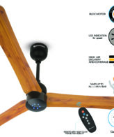 Atomberg Renesa Smart +Golden Oakwood Ceiling Fan